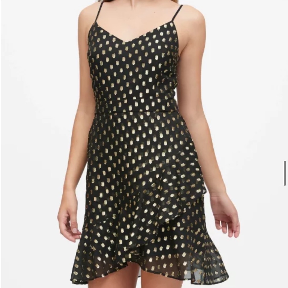 Banana Republic Metallic Dot Mini Dress